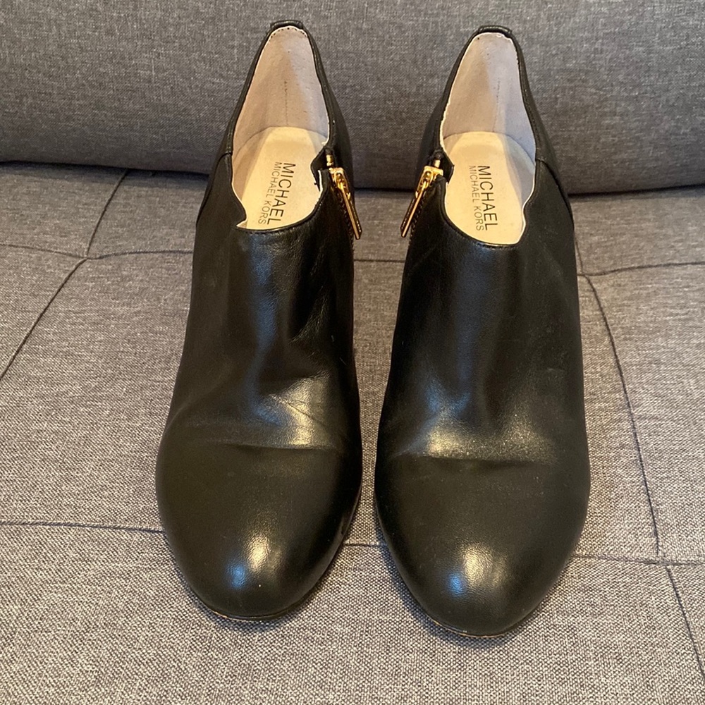 Michael Kors leather heeled ankle bootie